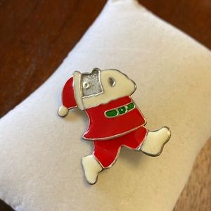 Vintage enameled Santa brooch
